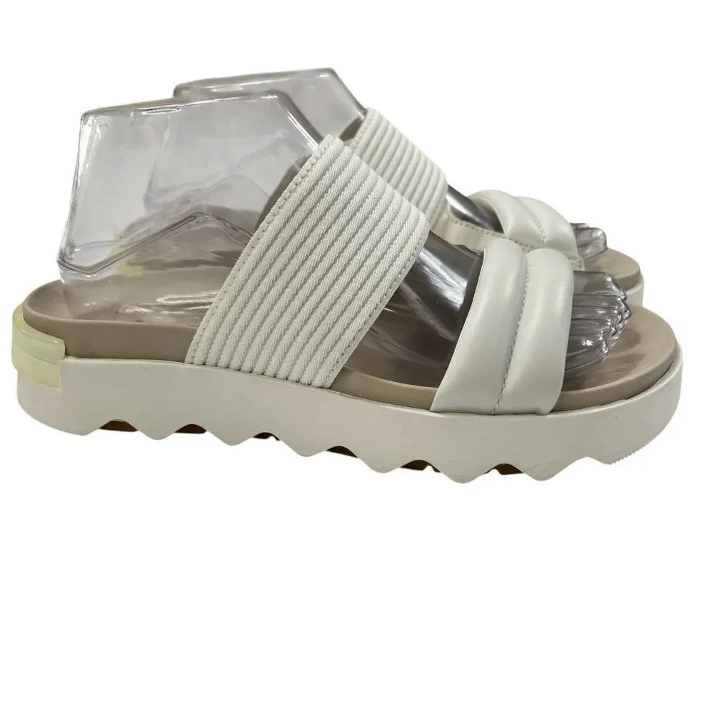 Sorel Vibe Slide Chunky Sandals in Sea Salt Size 8.5